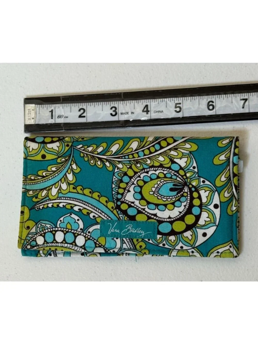Vera Bradley Limes Up Checkbook Cover Quilted Wallet Retired Print Cotton - Picture 4 of 5
